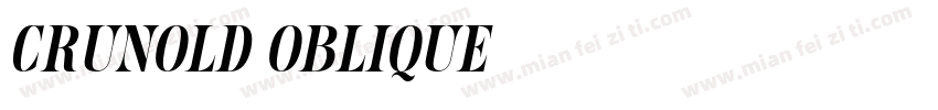 Crunold Oblique字体转换